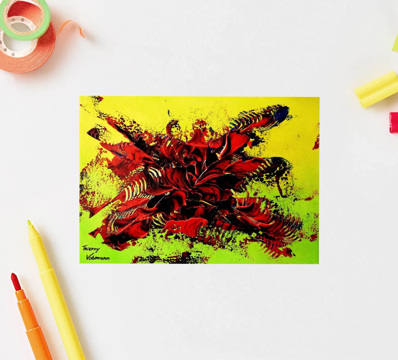 MESSAGE FROM THE HEART 4. adesivo da Thierry Vobmann Abstract painting