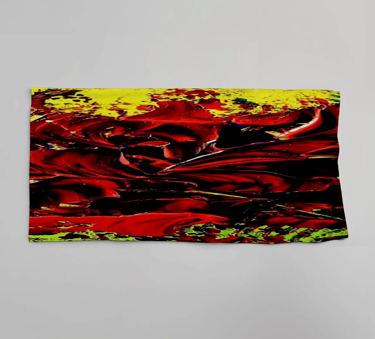 MESSAGE FROM THE HEART 4. towel by Thierry Vobmann Abstract painting