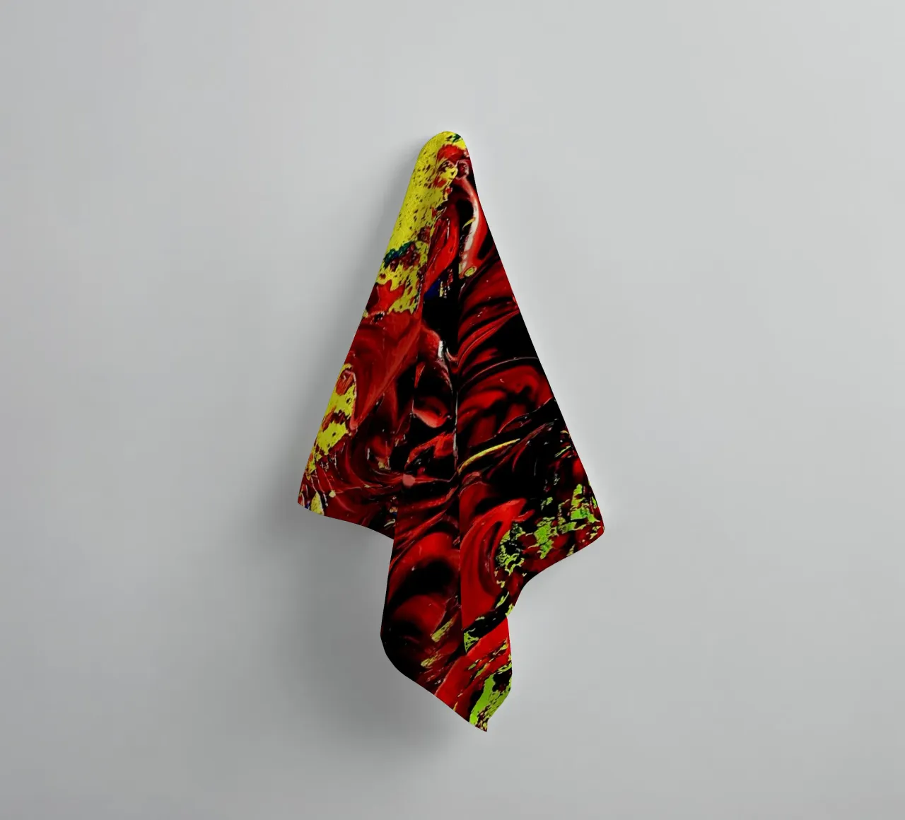 MESSAGE FROM THE HEART 4. towel by Thierry Vobmann Abstract painting