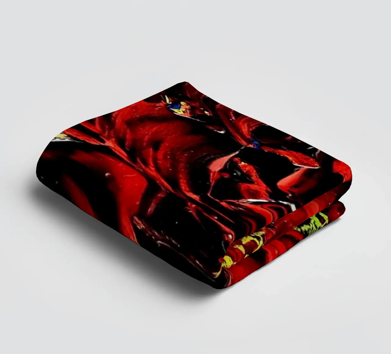 MESSAGE FROM THE HEART 4. towel by Thierry Vobmann Abstract painting