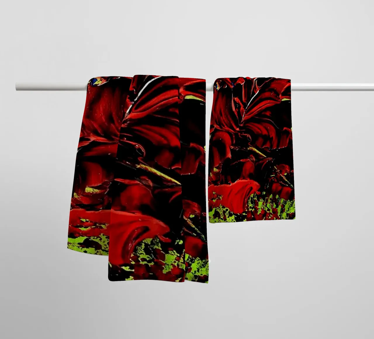 MESSAGE FROM THE HEART 4. serviette de bain de Thierry Vobmann Abstract painting