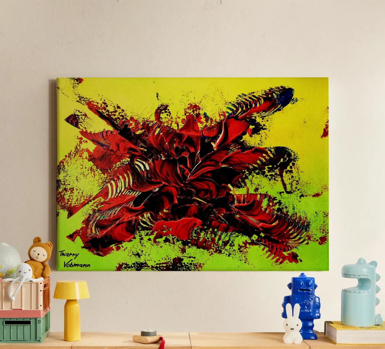 MESSAGE FROM THE HEART 4. Leinwand von Thierry Vobmann Abstract painting