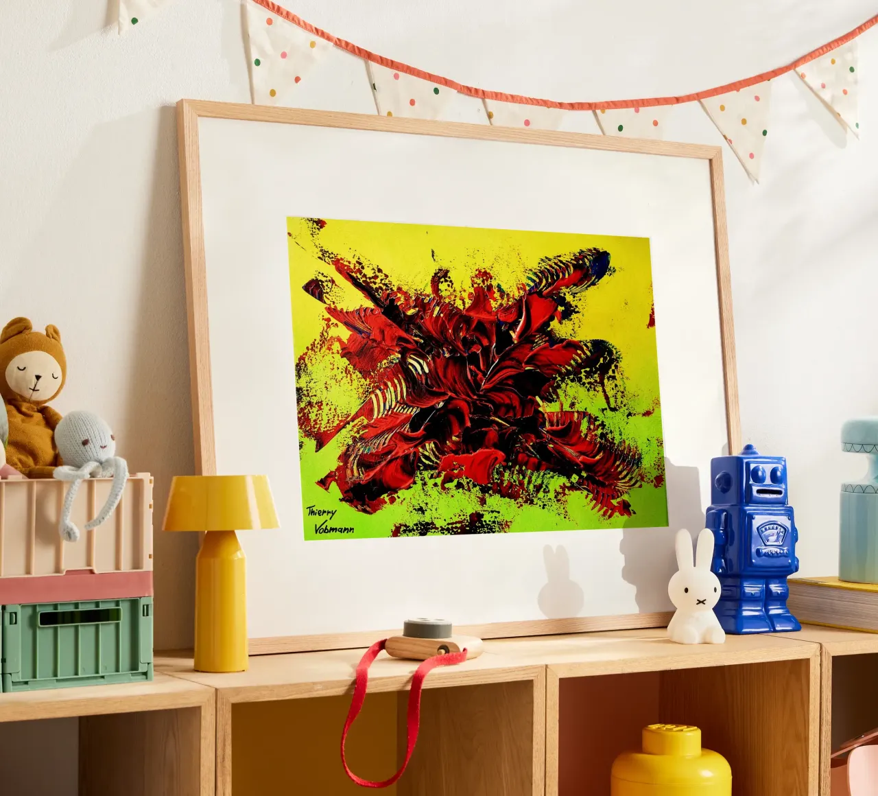 MESSAGE FROM THE HEART 4. Hahnemühle von Thierry Vobmann Abstract painting