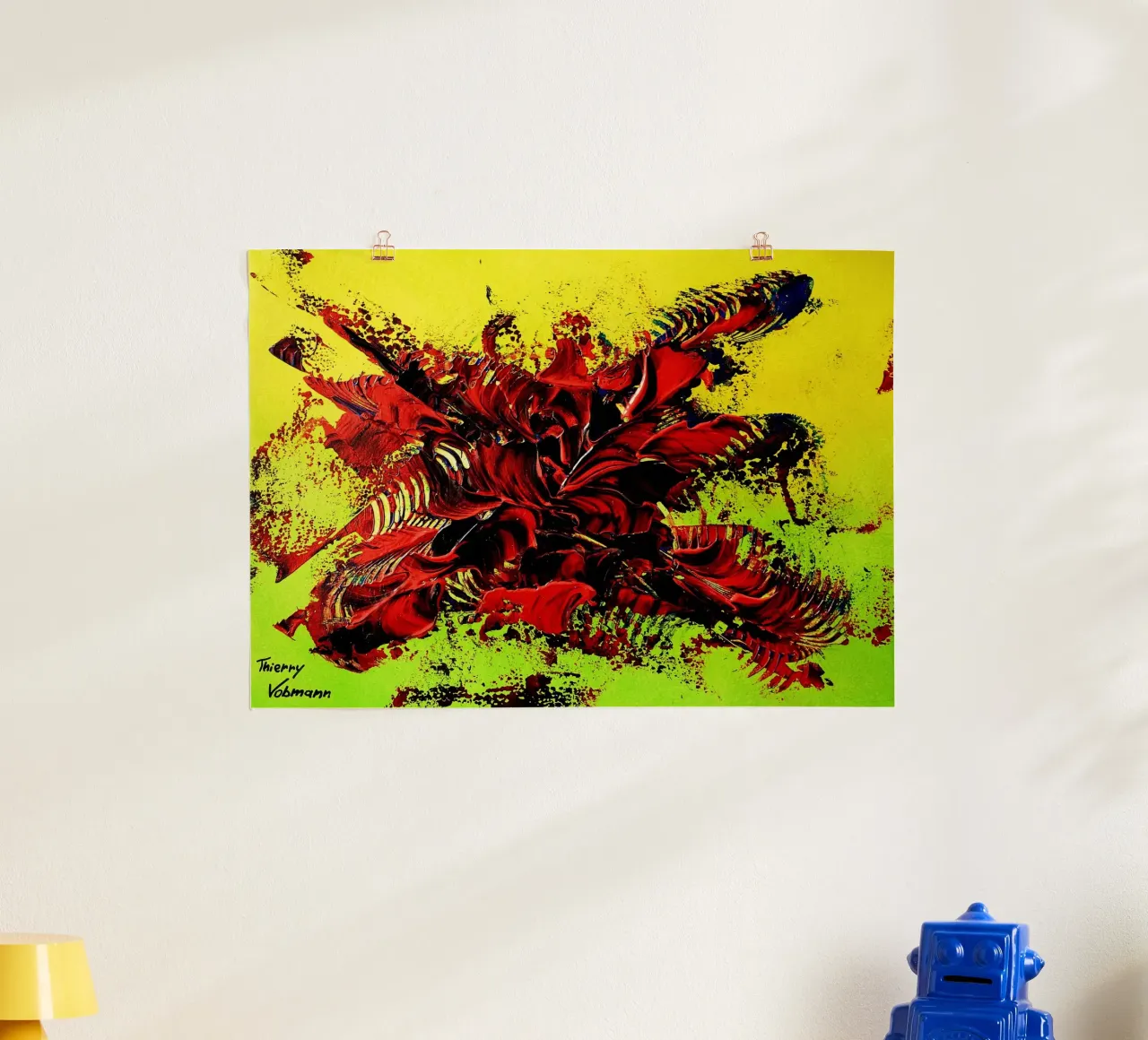 MESSAGE FROM THE HEART 4. Hahnemühle von Thierry Vobmann Abstract painting