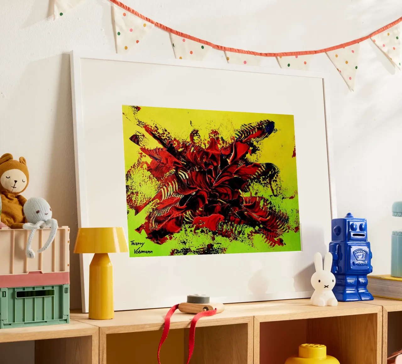 MESSAGE FROM THE HEART 4. Hahnemühle von Thierry Vobmann Abstract painting