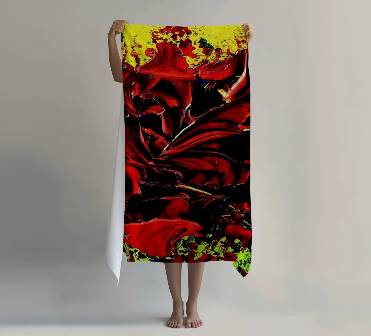 MESSAGE FROM THE HEART 4. Strandtuch von Thierry Vobmann Abstract painting