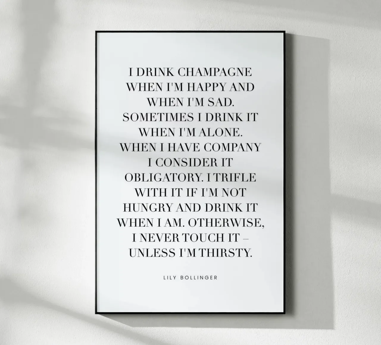 Champagne plexiglass da typed