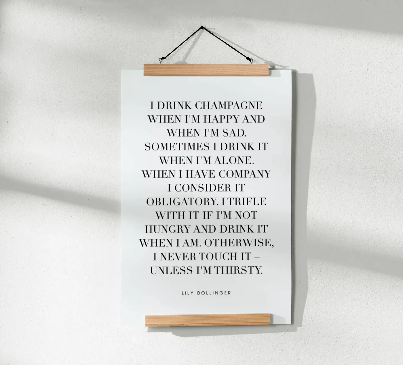 Champagne poster da typed