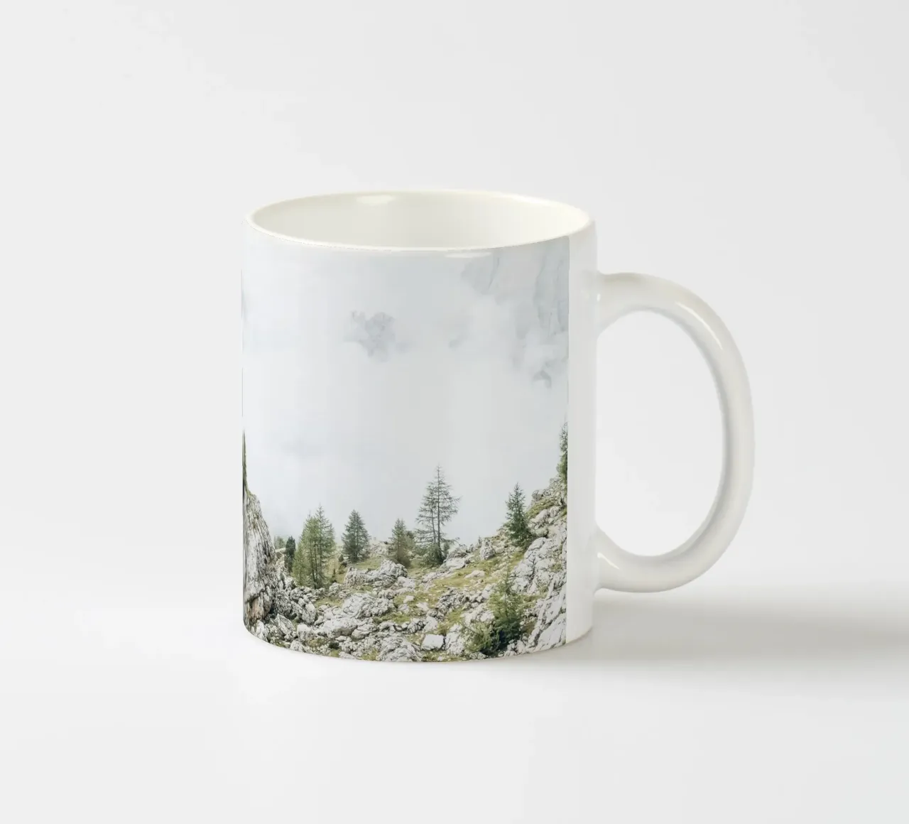 Dolomites, Italy I Skyline view of the Cinque Torri ridge ceramic mug by Julie Travel Photography