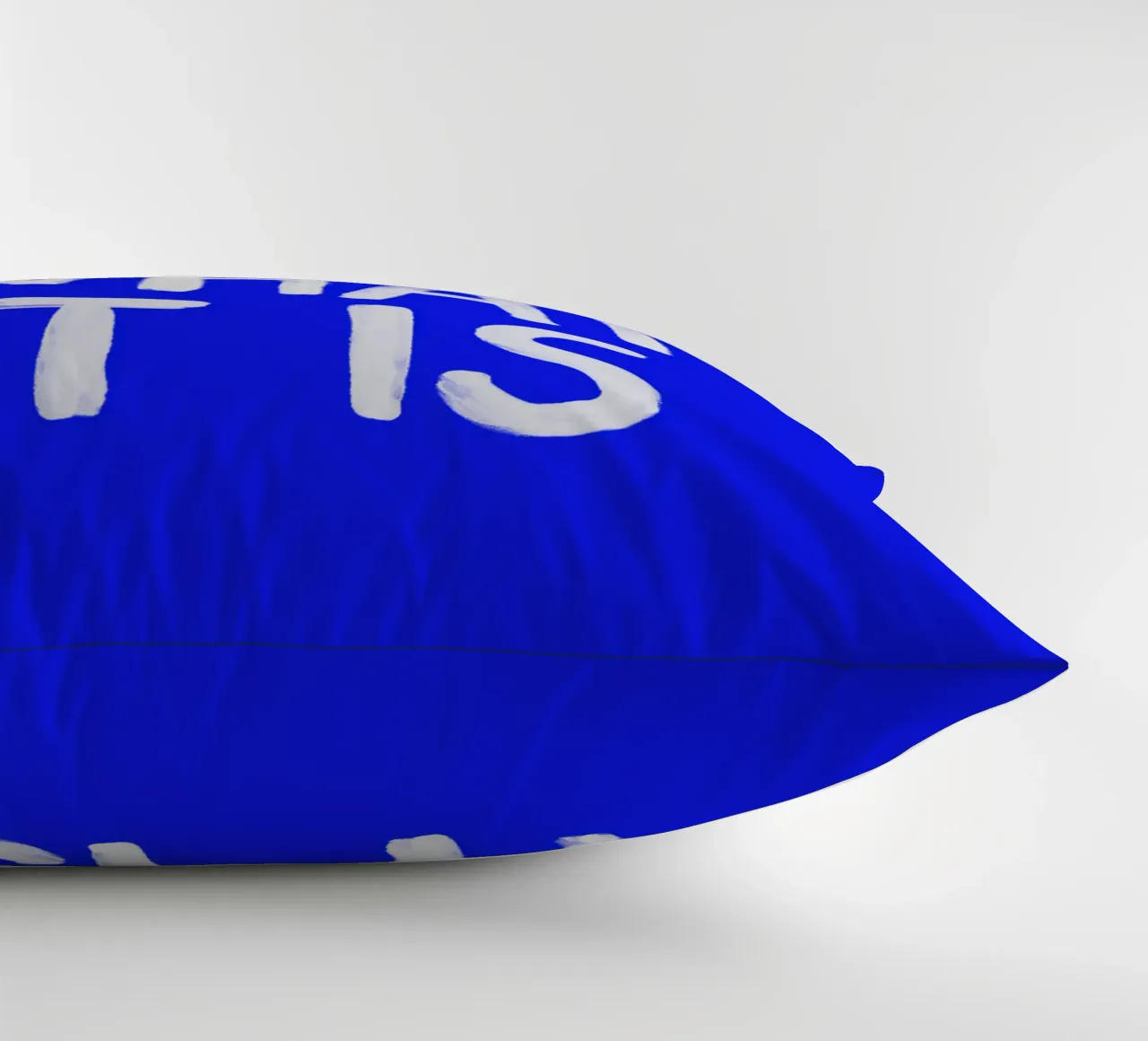 It Is What It Is - Stampa tipografica in blu e bianco cuscino da THE MOTIVATED TYPE