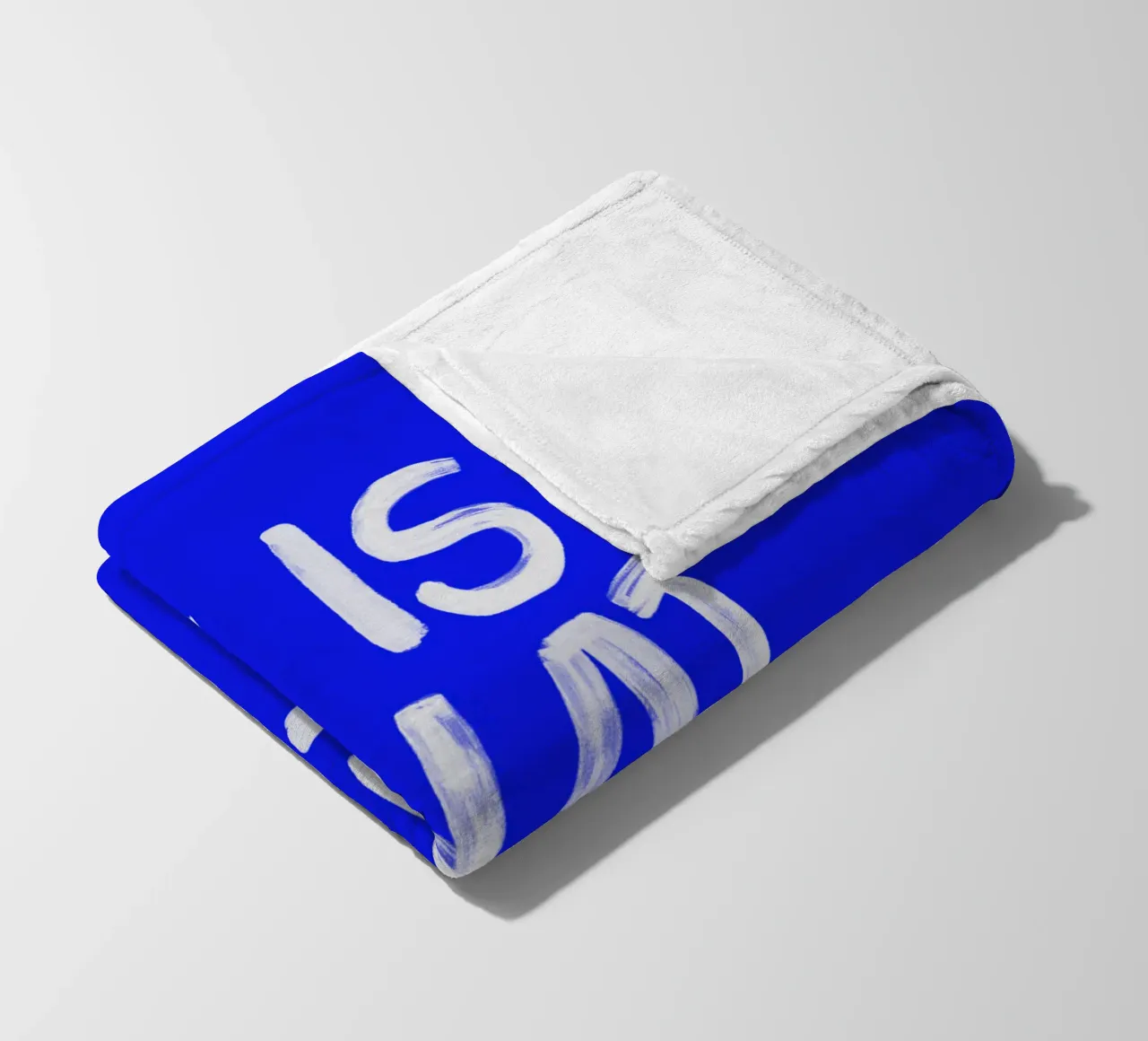 It Is What It Is Sassy Typography Print in Blue and White fleece blanket by THE MOTIVATED TYPE