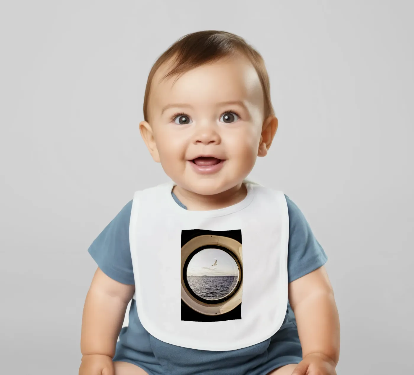 Ocean View baby bib by METROPOLIS