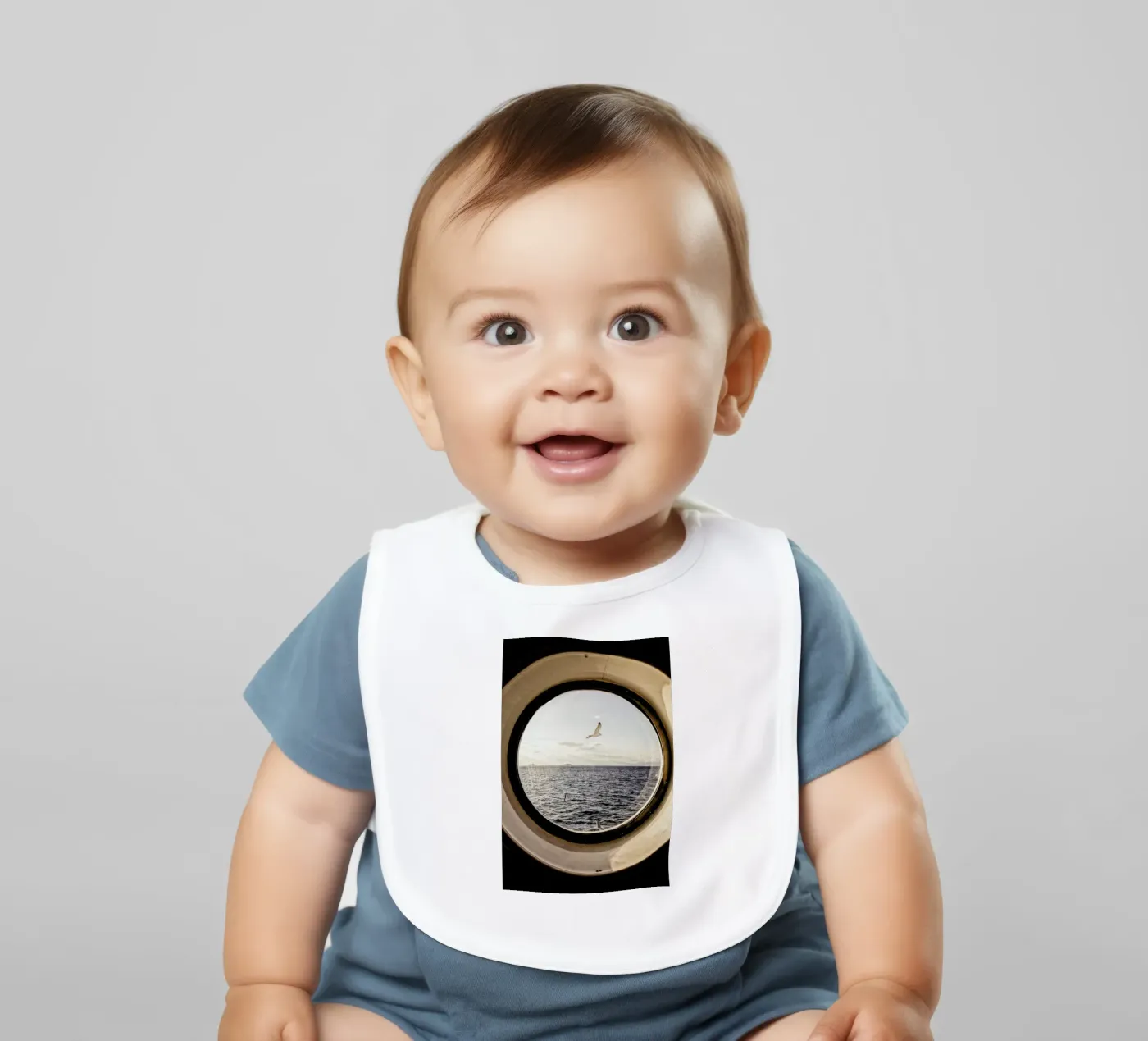 Ocean View baby bib by METROPOLIS