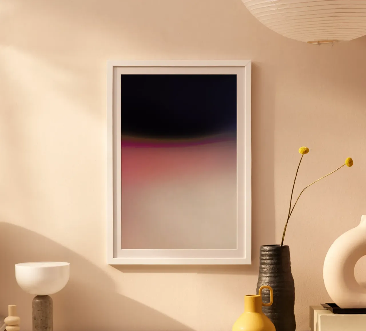 Sunrise 7 poster con telaio in plastica da Sarah Bühler