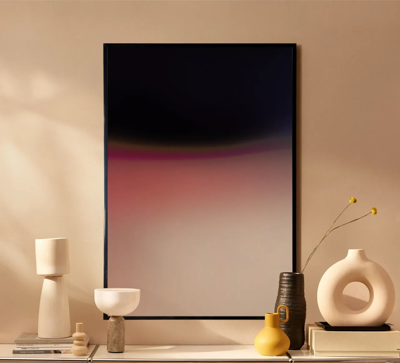 Sunrise 7 poster con telaio in plastica da Sarah Bühler