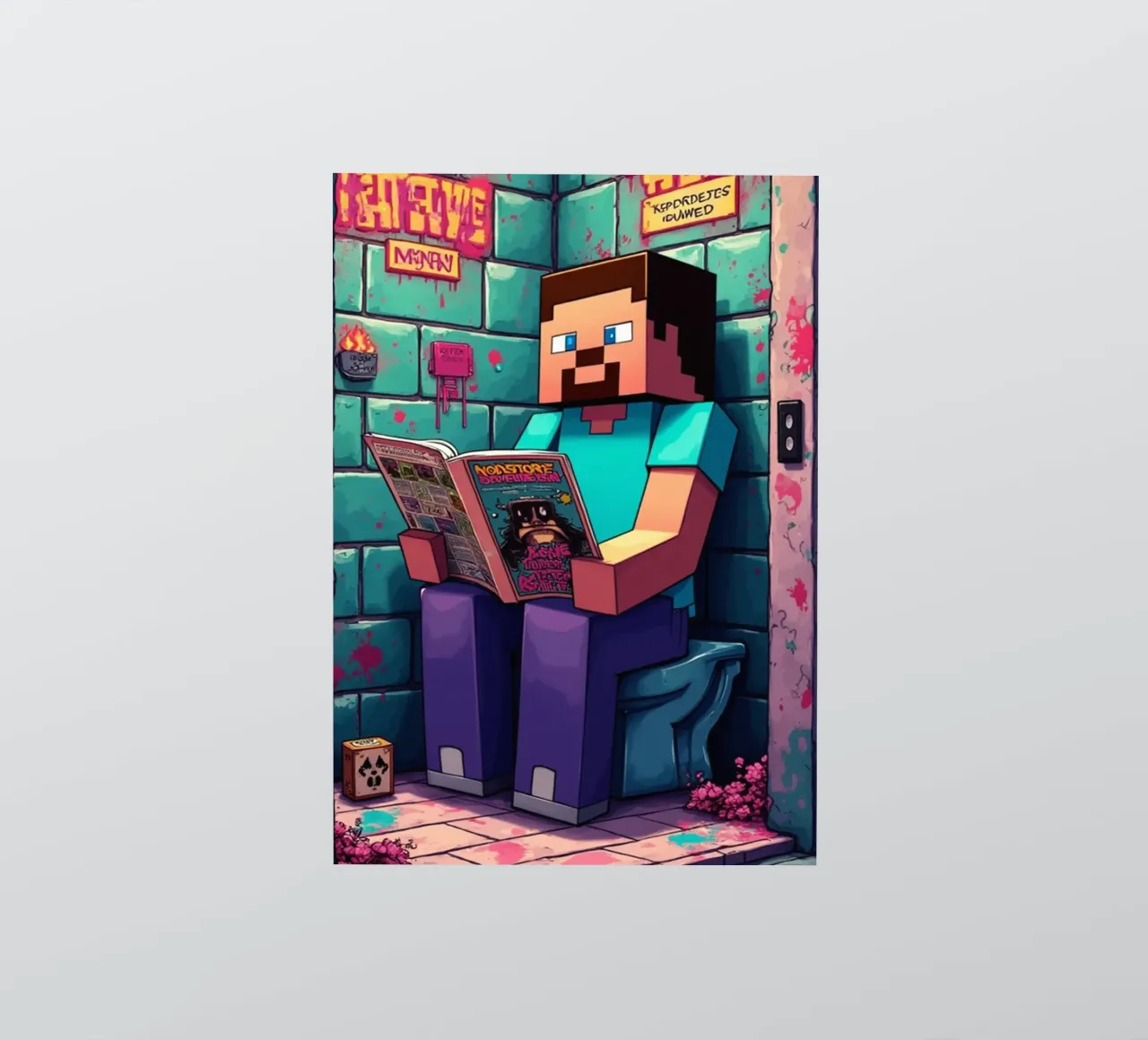 Steve Keep Calm and Craft On adesivo da FreeArtStudio