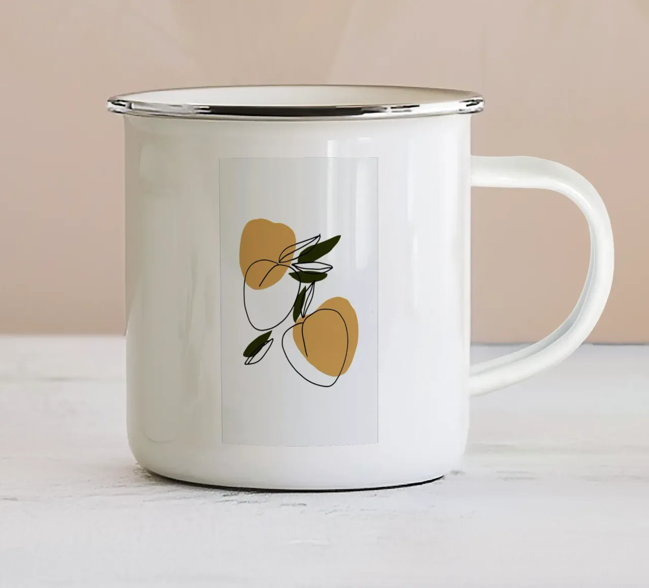 Peaches tazza in smalto da Pure