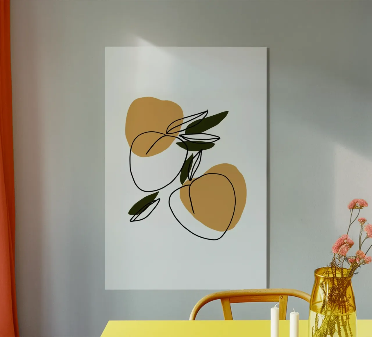 Peaches acrylic glass by Pure