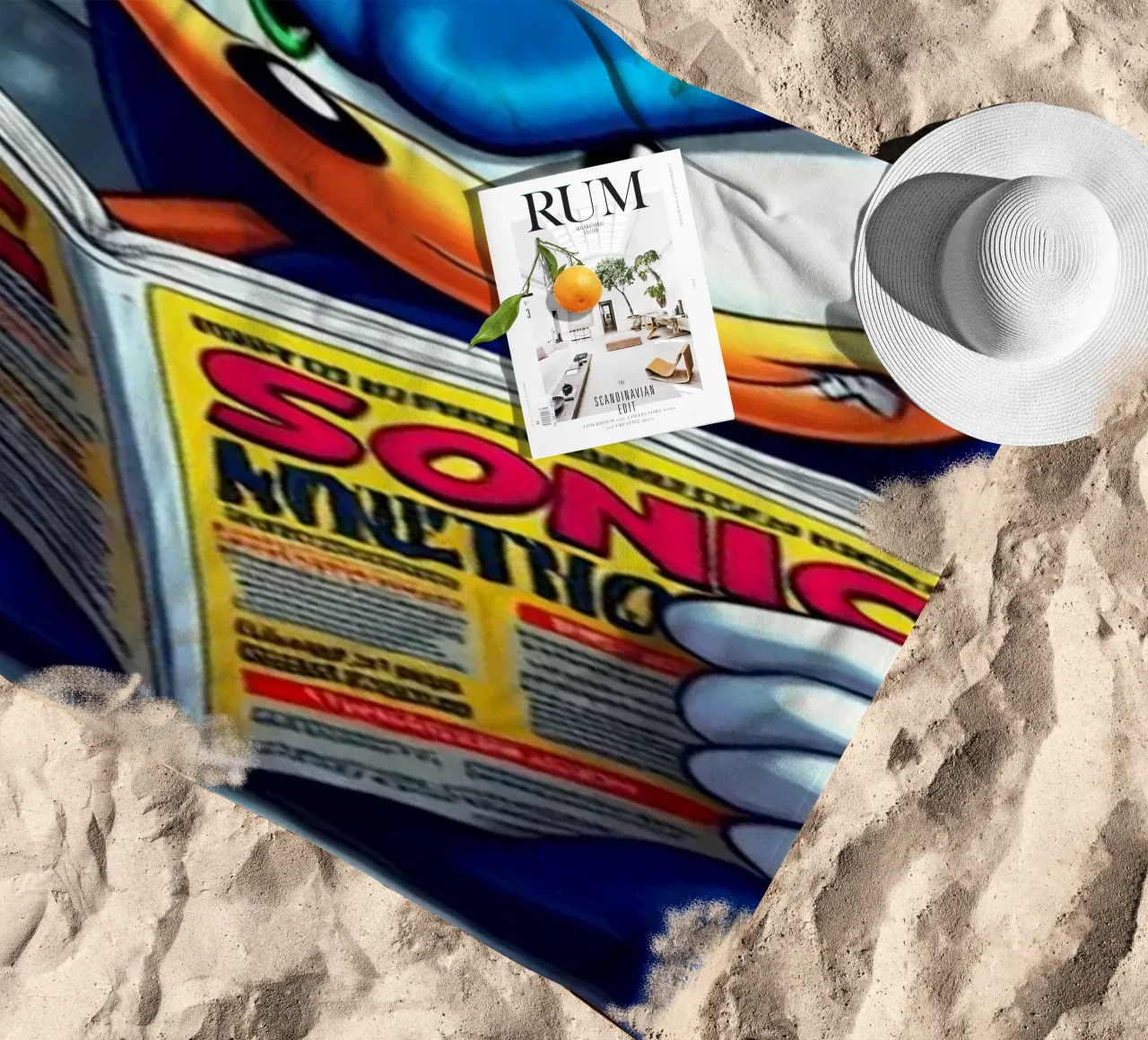 Sonic Toilet Zone Act 1 telo mare da FreeArtStudio