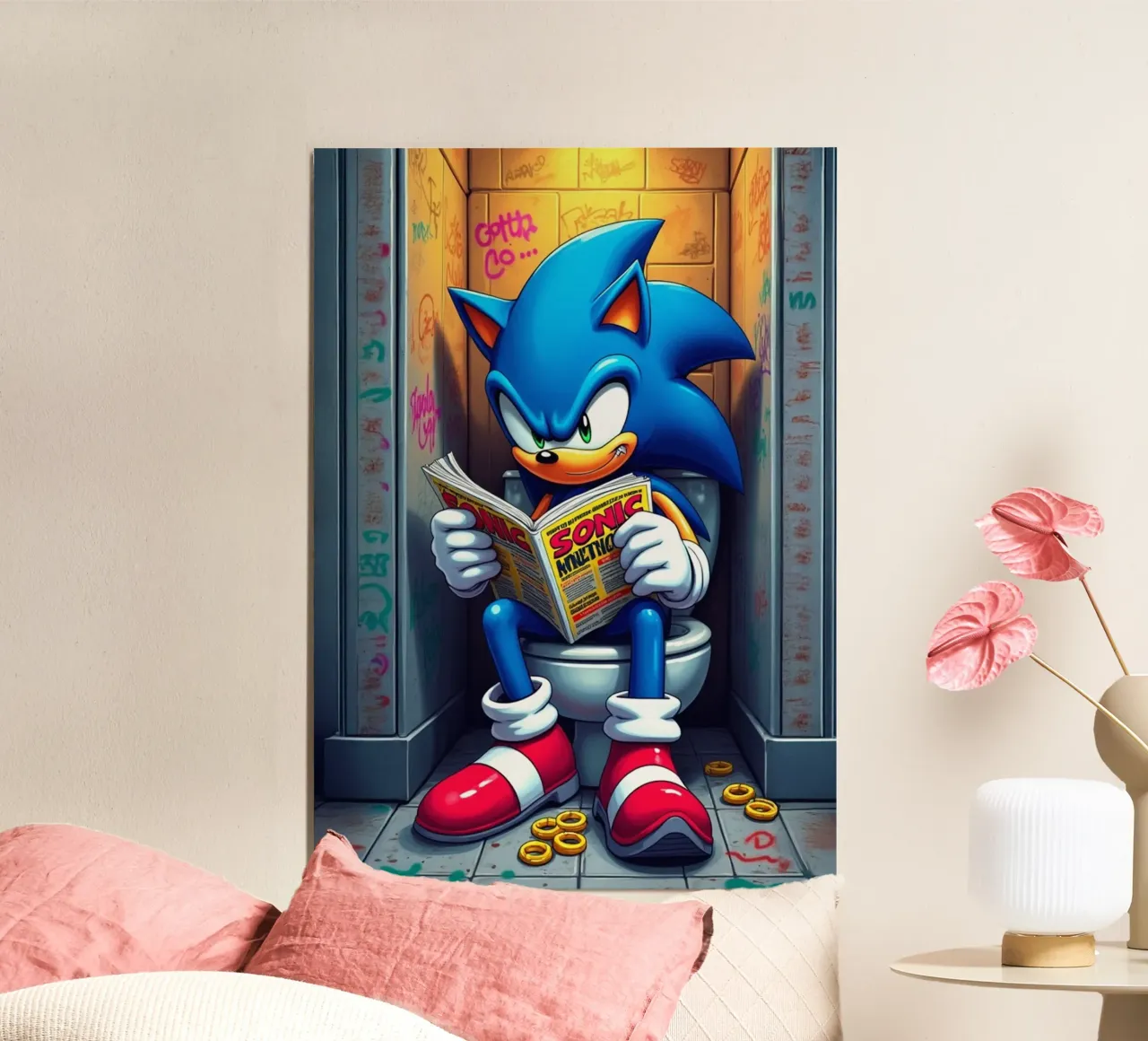 Sonic Toilet Zone Act 1 carta hahnemühle da FreeArtStudio