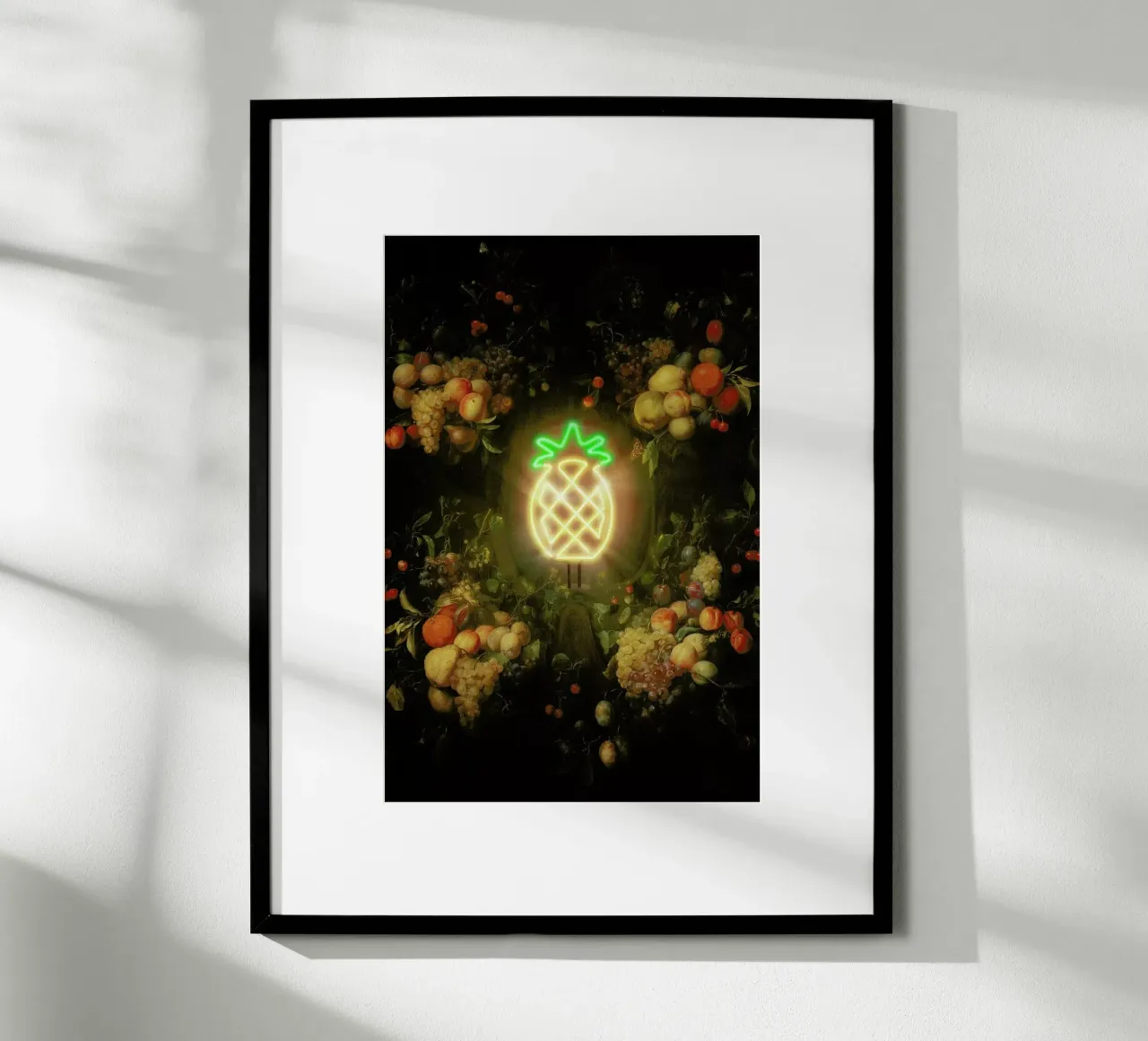 The Holy Pineapple poster con telaio in alluminio da Jonas Loose