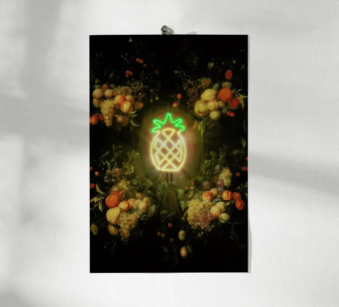 The Holy Pineapple poster con telaio in alluminio da Jonas Loose