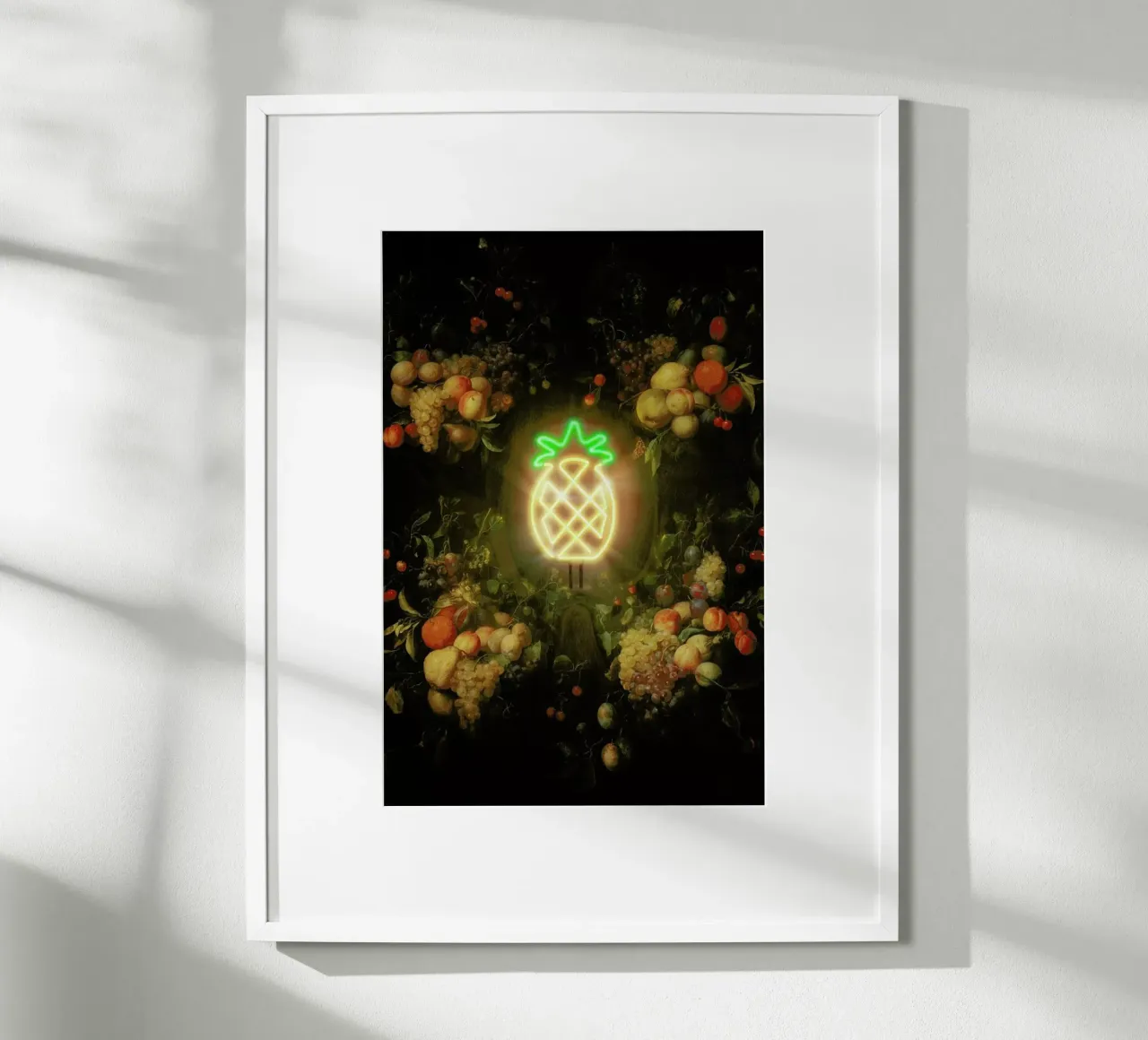 The Holy Pineapple poster con telaio in alluminio da Jonas Loose