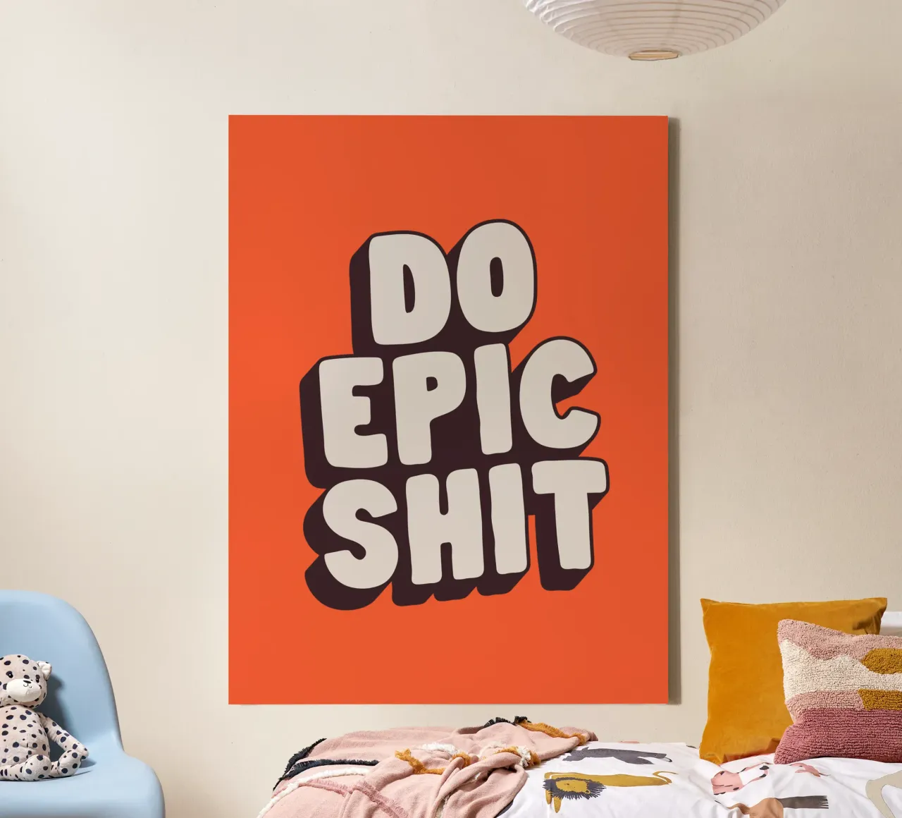 Do Epic Shit Bold Striking Motivational Typography Print canvas with Floater frame by THE MOTIVATED TYPE