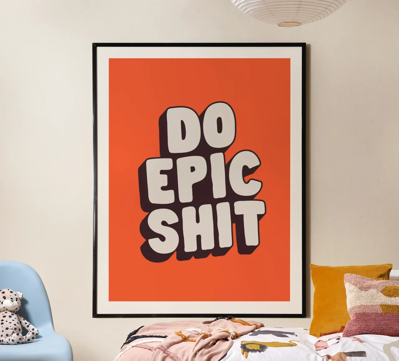 Do Epic Shit Bold Striking Motivational Typography Print poster de THE MOTIVATED TYPE