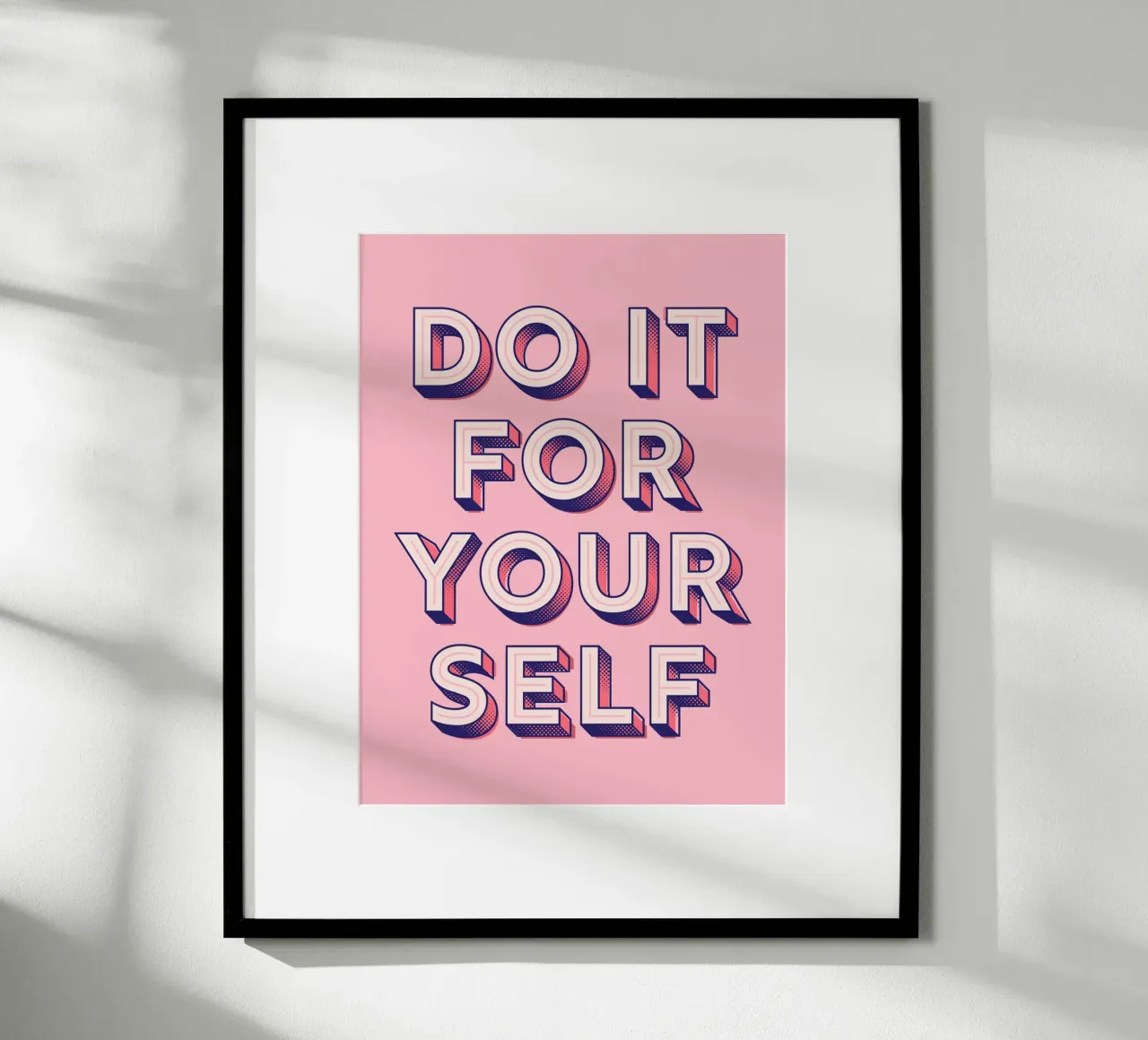 Motivierende Wandkunst - Do It For Yourself Poster mit Aluminium Rahmen von showmemars