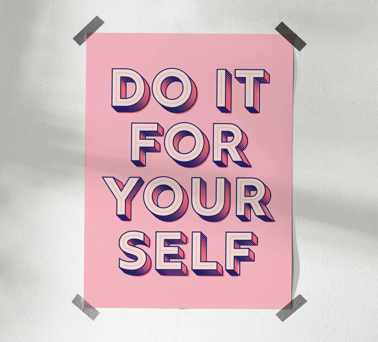 Motivierende Wandkunst - Do It For Yourself Poster mit Aluminium Rahmen von showmemars