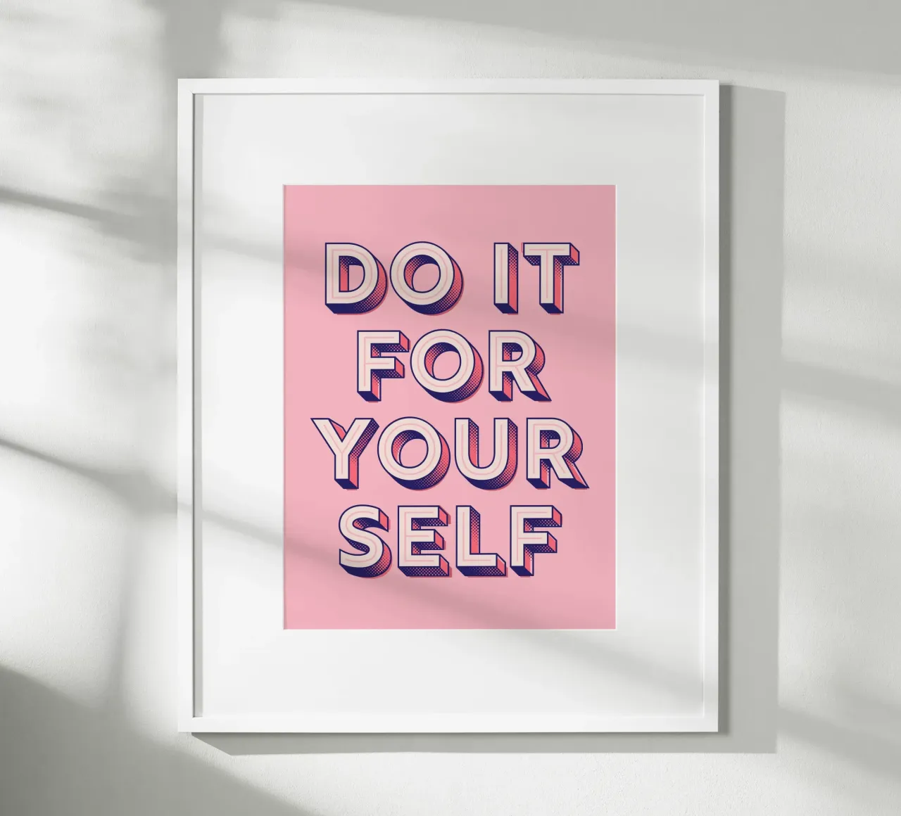 Motivierende Wandkunst - Do It For Yourself Poster mit Aluminium Rahmen von showmemars