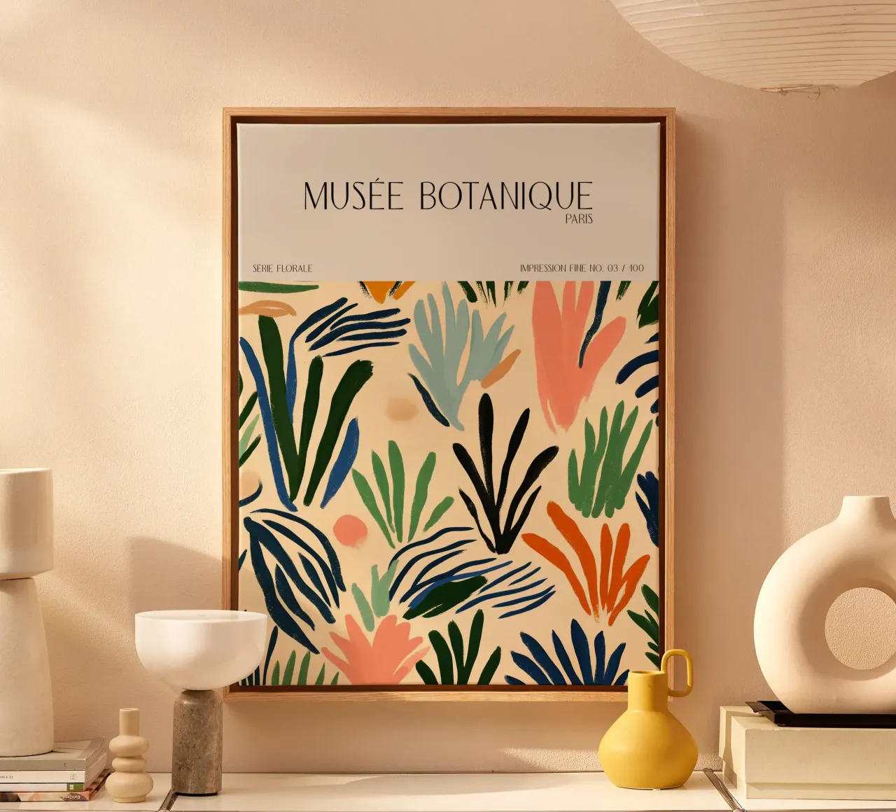 Musée Botanique No 39 canvas met Baklijst van treechild