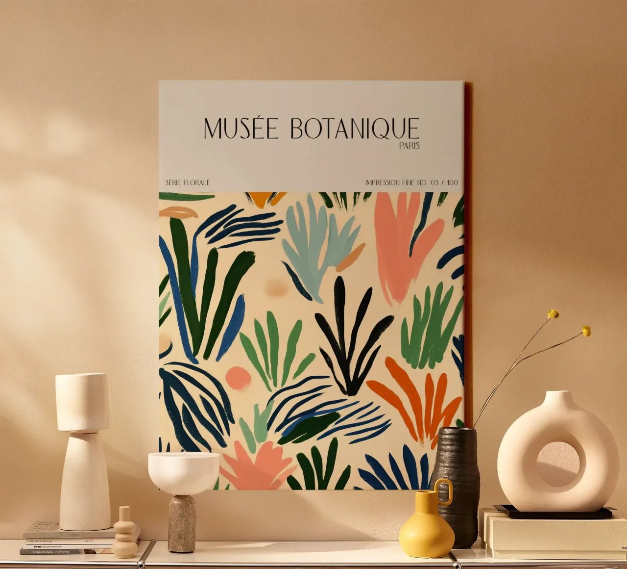 Musée Botanique No 39 canvas met Baklijst van treechild
