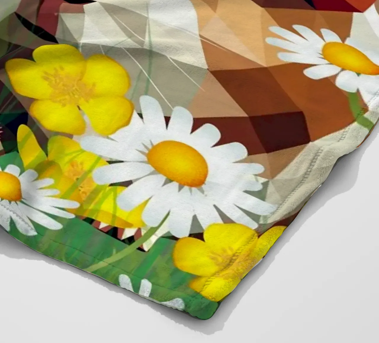 Two guinea pigs in the flower meadow magic fleece blanket by namosh