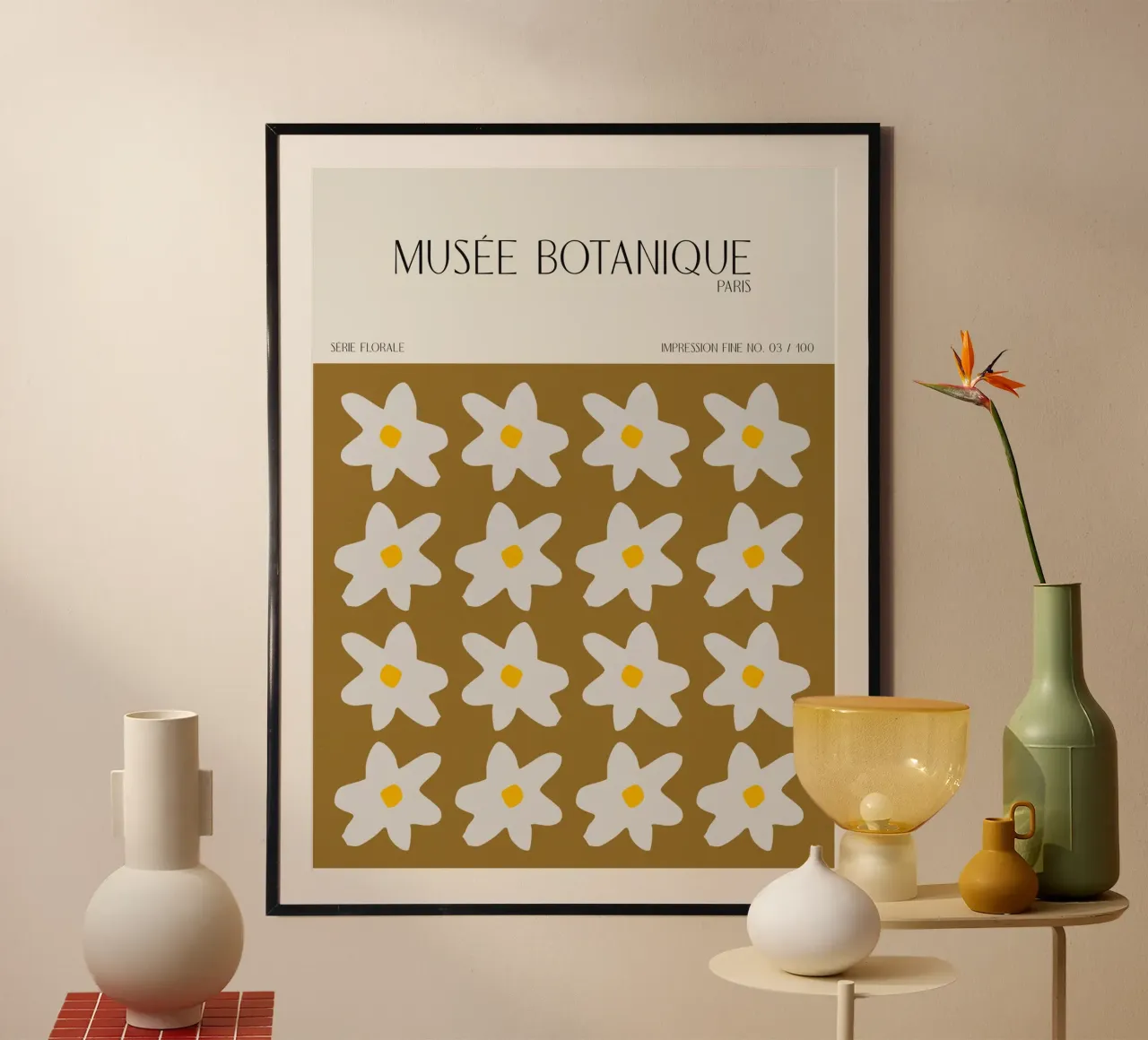 Musée Botanique No 41 poster con telaio in alluminio da treechild