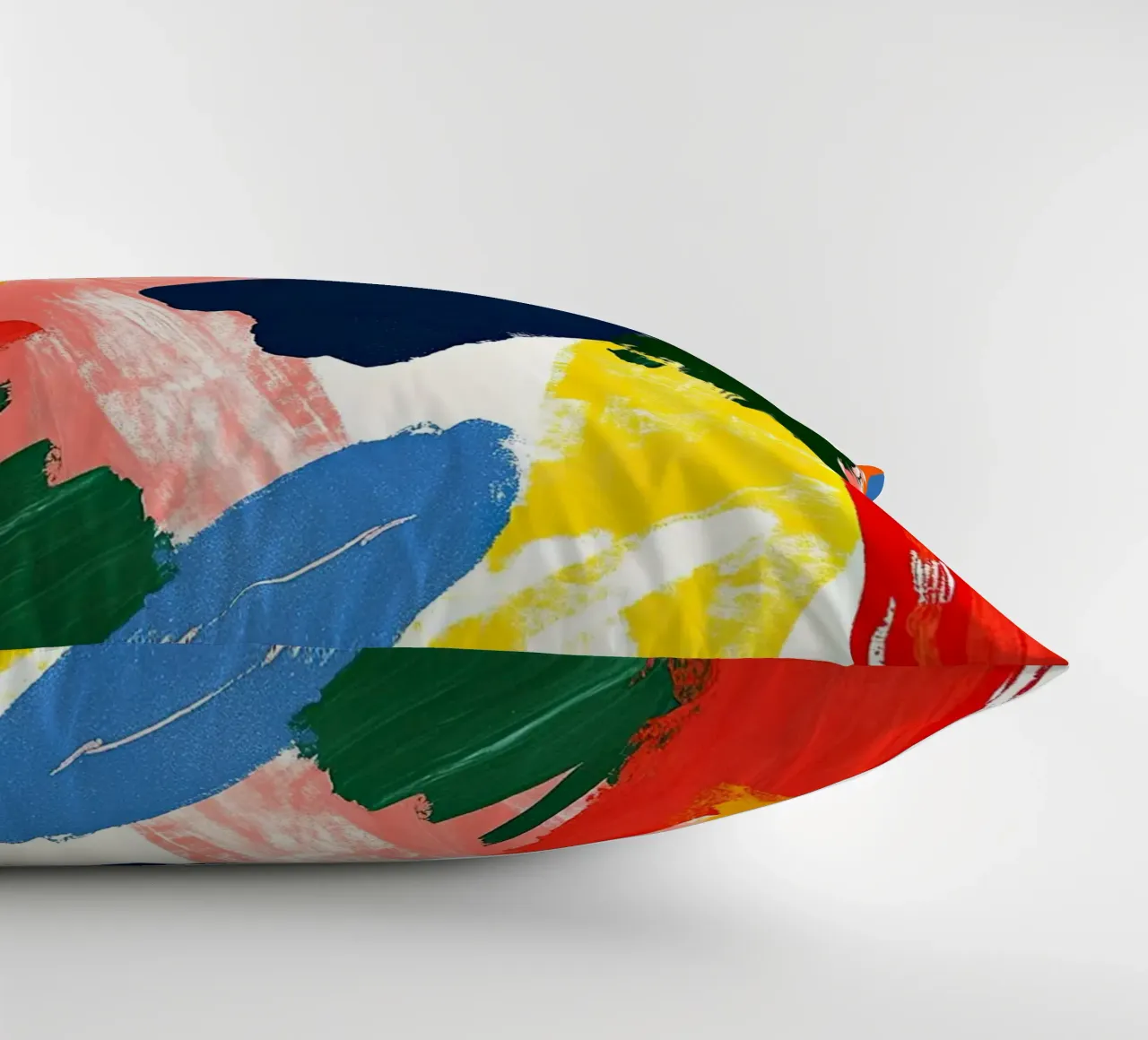 The dance of pigments decorative cushion by Nikis Art Studio