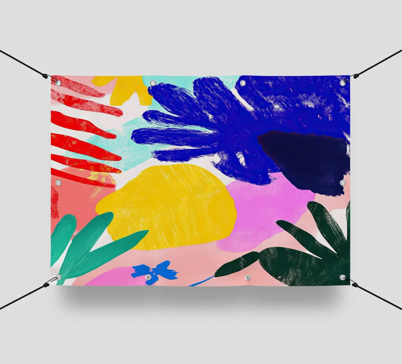 Un tripudio di colori telo in pvc da Nikis Art Studio