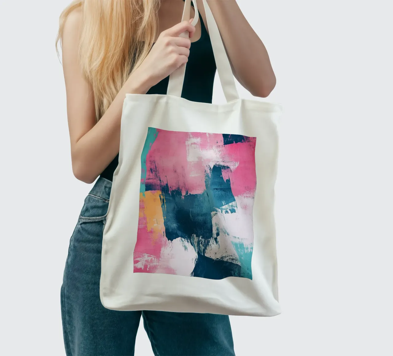 La visione a colori borsa in juta da Nikis Art Studio