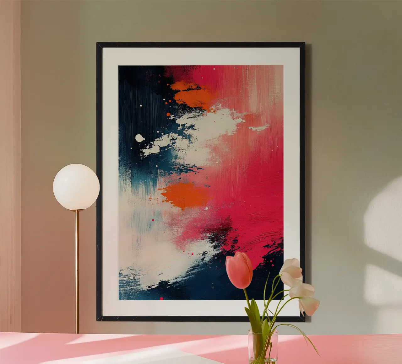 L'intensità del momento poster con telaio in alluminio da Nikis Art Studio