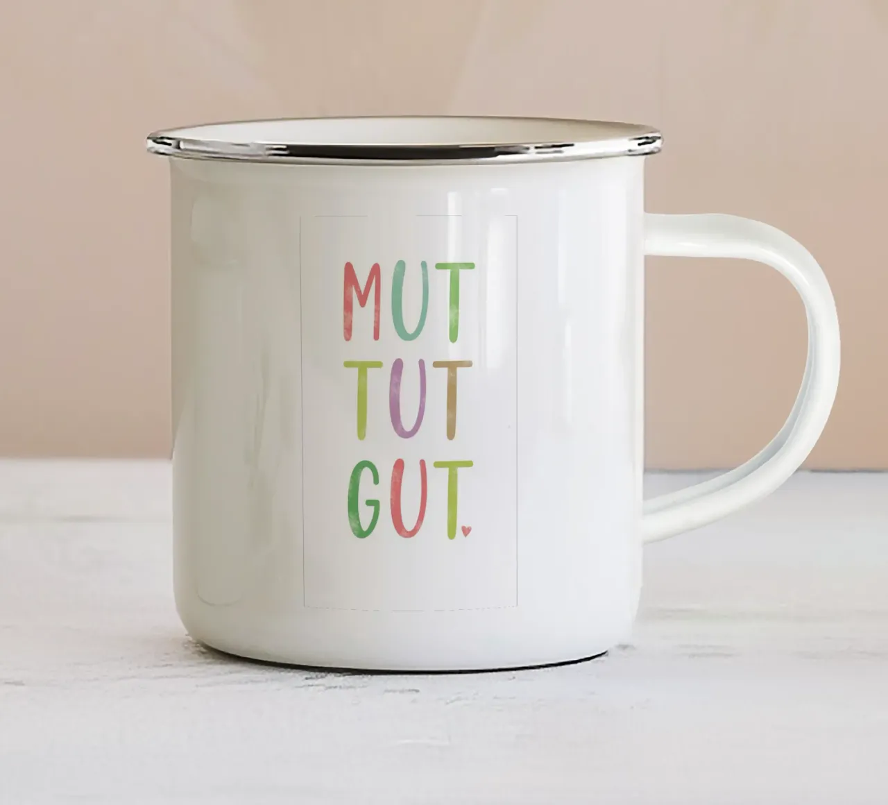 MUT tut gut! tazza in smalto da maramirage