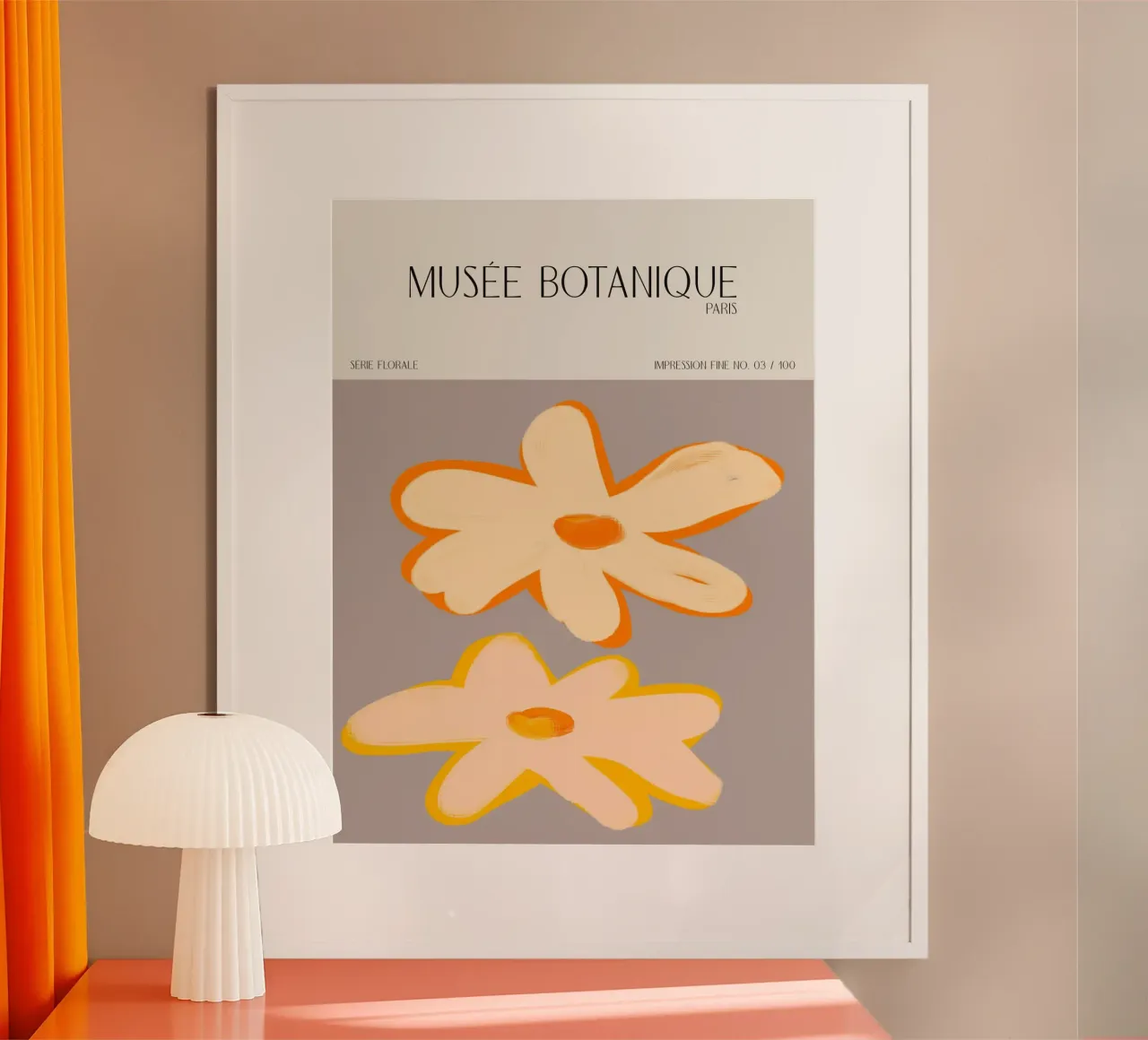 Musée Botanique No 46 poster con telaio in legno da treechild