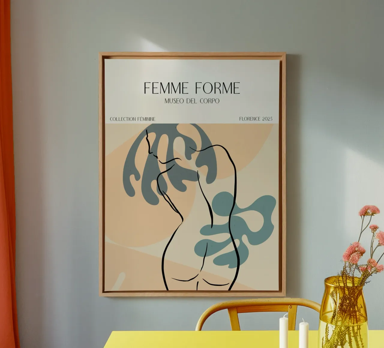 Femme Forme No 02 tela con Cornice a cassetta da treechild