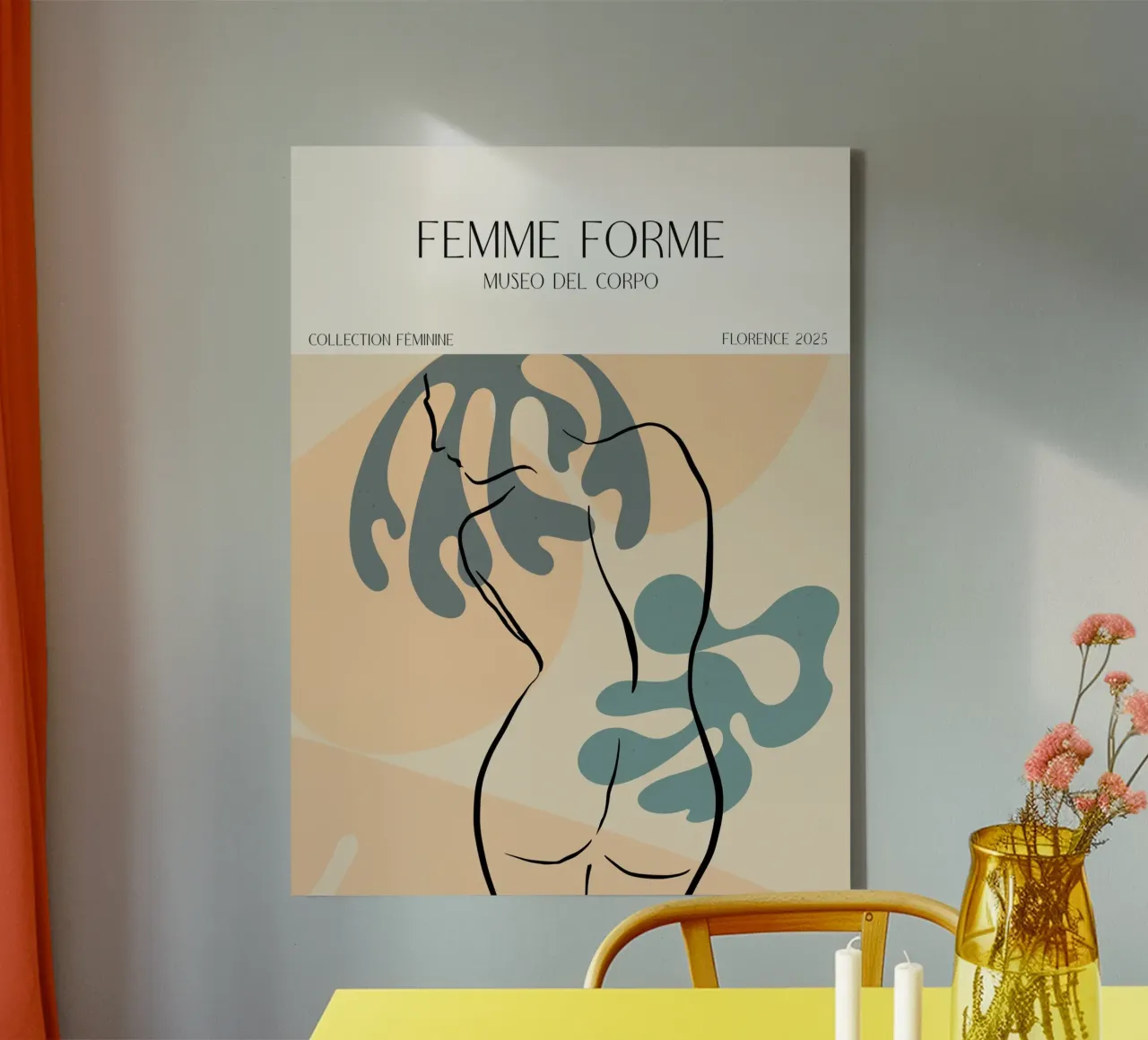 Femme Forme No 02 tela con Cornice a cassetta da treechild