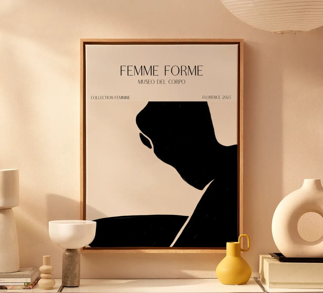 Femme Forme No 04 canvas met Baklijst van treechild