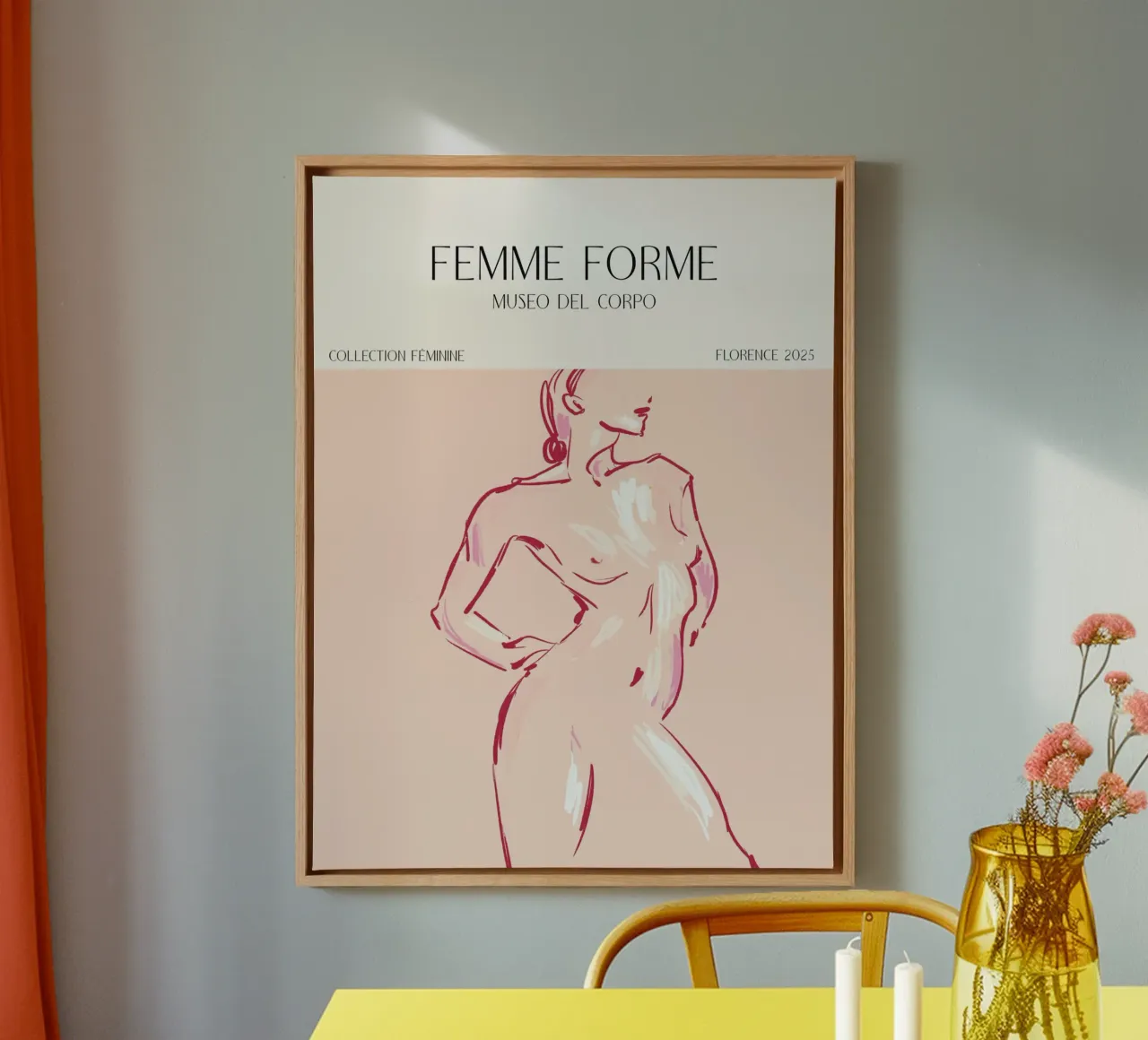 Femme Forme No 05 tela con Cornice a cassetta da treechild