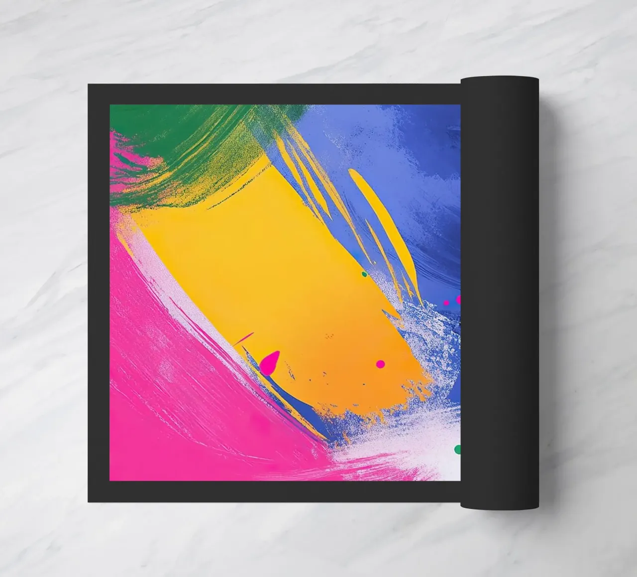 The composition of chaos doormat by Nikis Art Studio