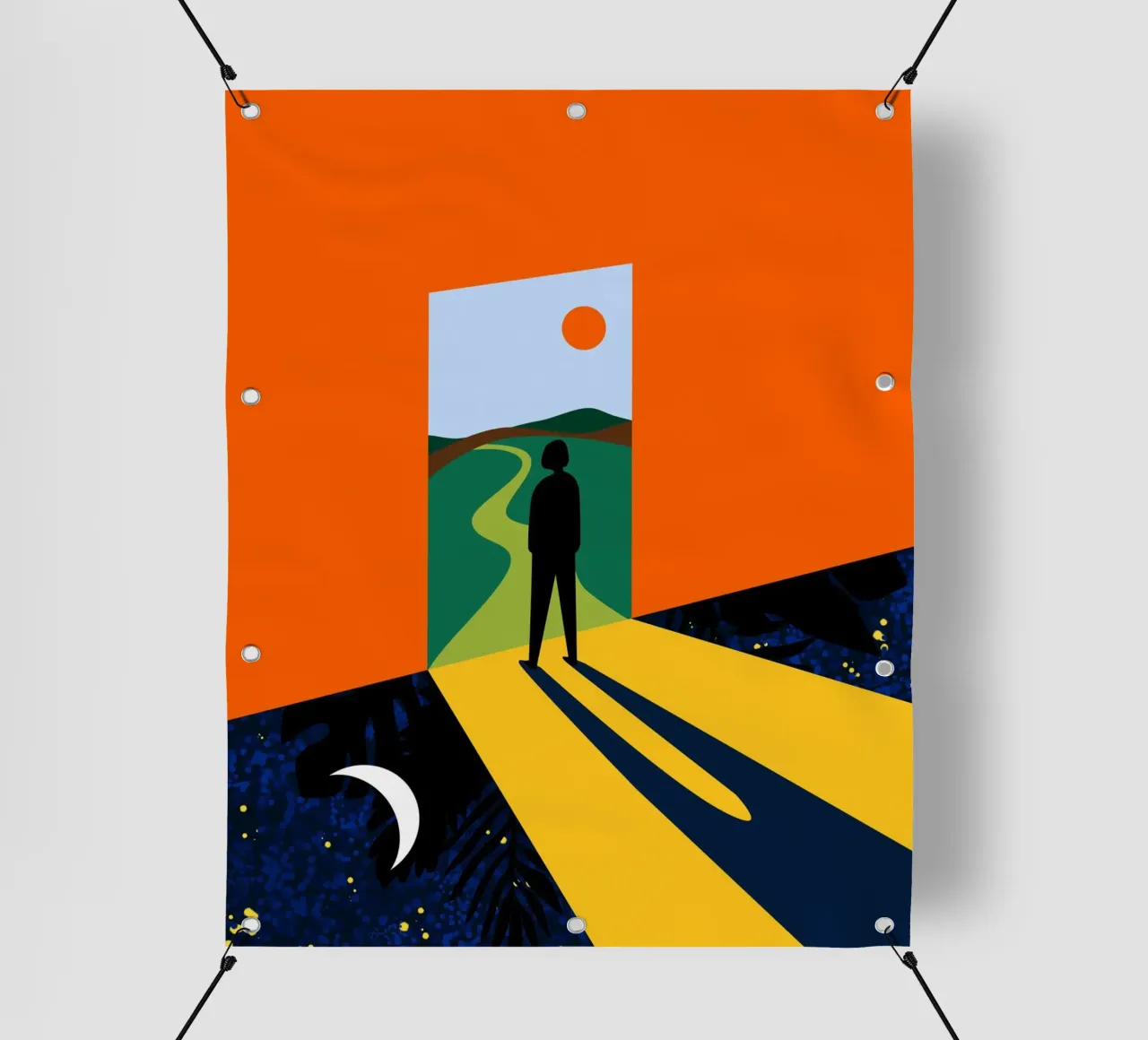 The Path Ahead, Abstract Bold Future Concept People (La voie à suivre, concept abstrait et audacieux de l'avenir) bâche pvc de 83oranges