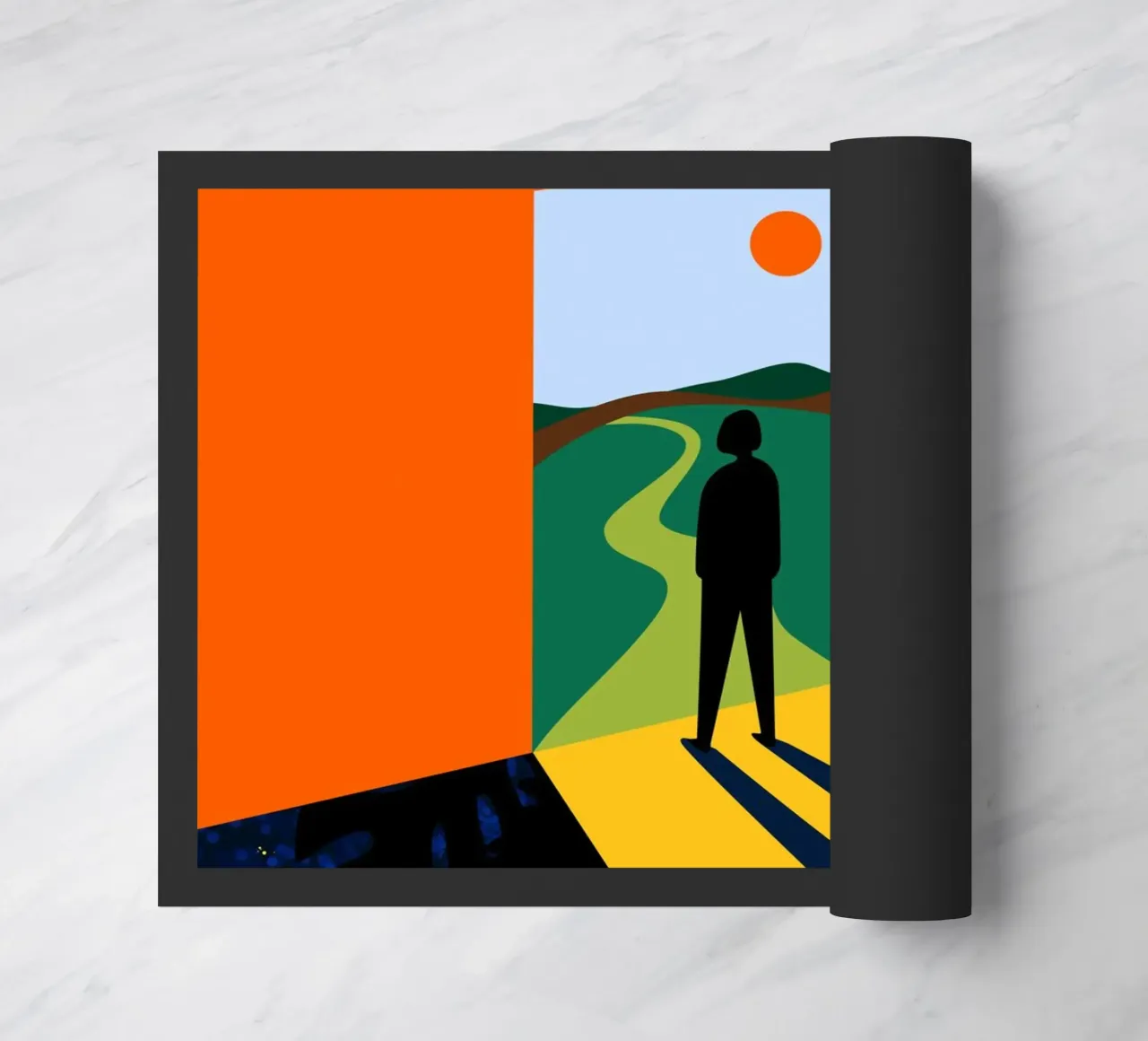 The Path Ahead, Abstract Bold Future Concept People (La voie à suivre, concept abstrait et audacieux de l'avenir) paillasson de 83oranges