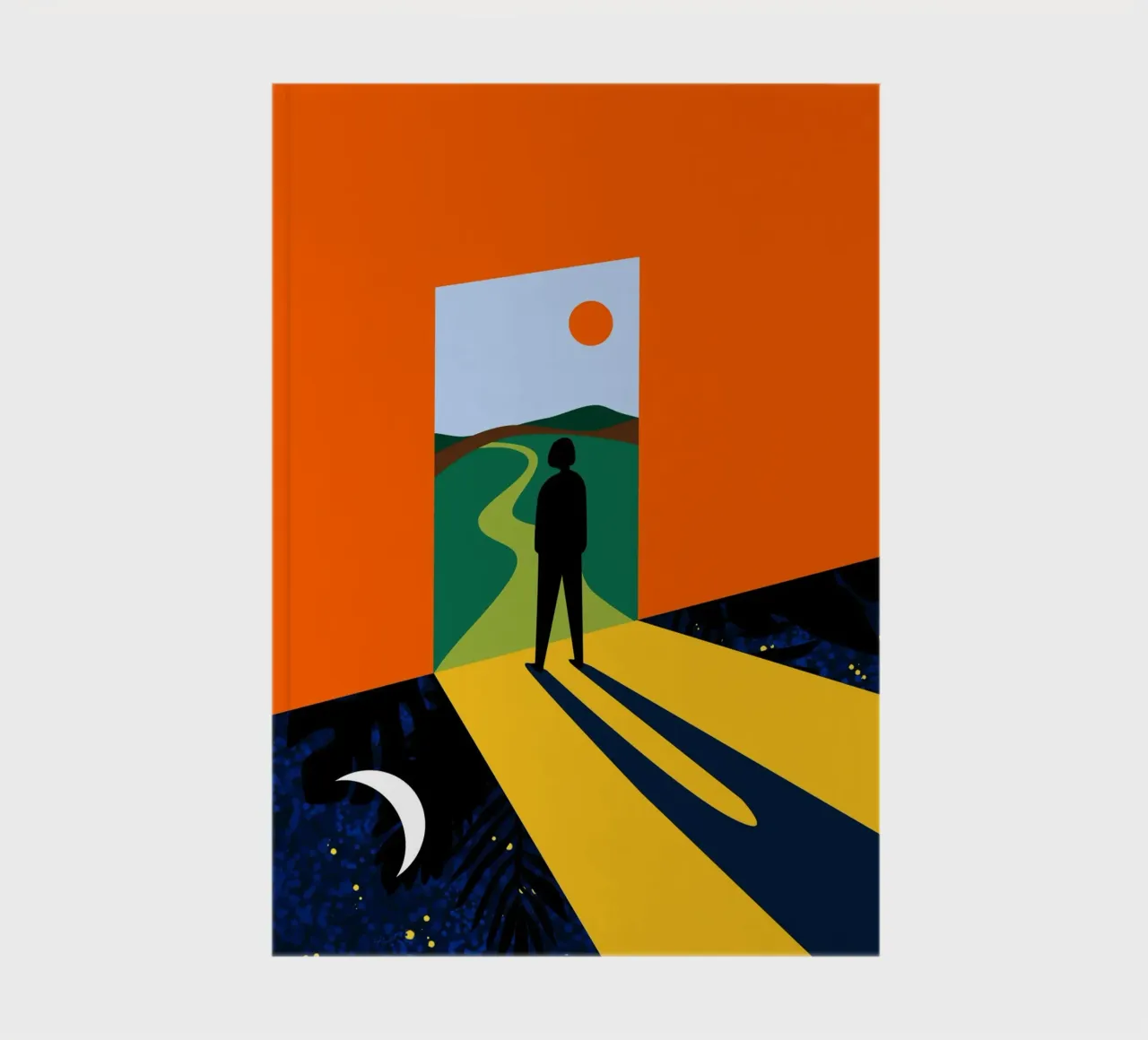 The Path Ahead, Abstract Bold Future Concept People notebook by 83oranges